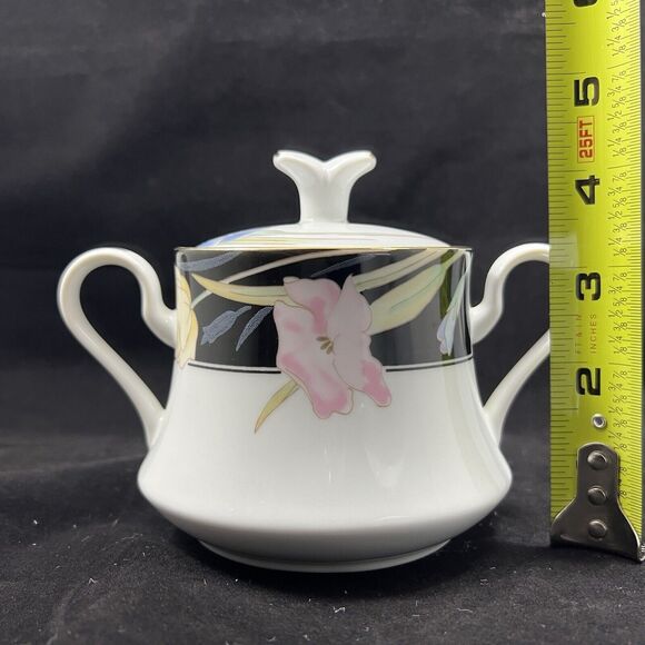 Vintage Charisma Black By Mikasa Cream And Sugar Set - Picture 15 of 16